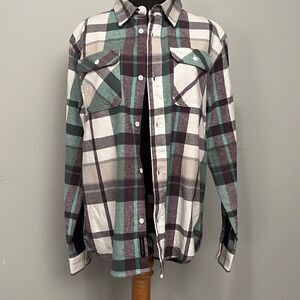 Free Assembly Men's Multicolor Long Sleeve Button-up Shirt